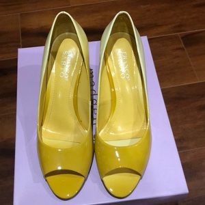 ✂️Final Sale Price Franco Sarto wedge heel peep toe pumps